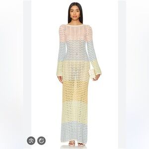 Lovers & Friends Emera Crochet Maxi Dress
